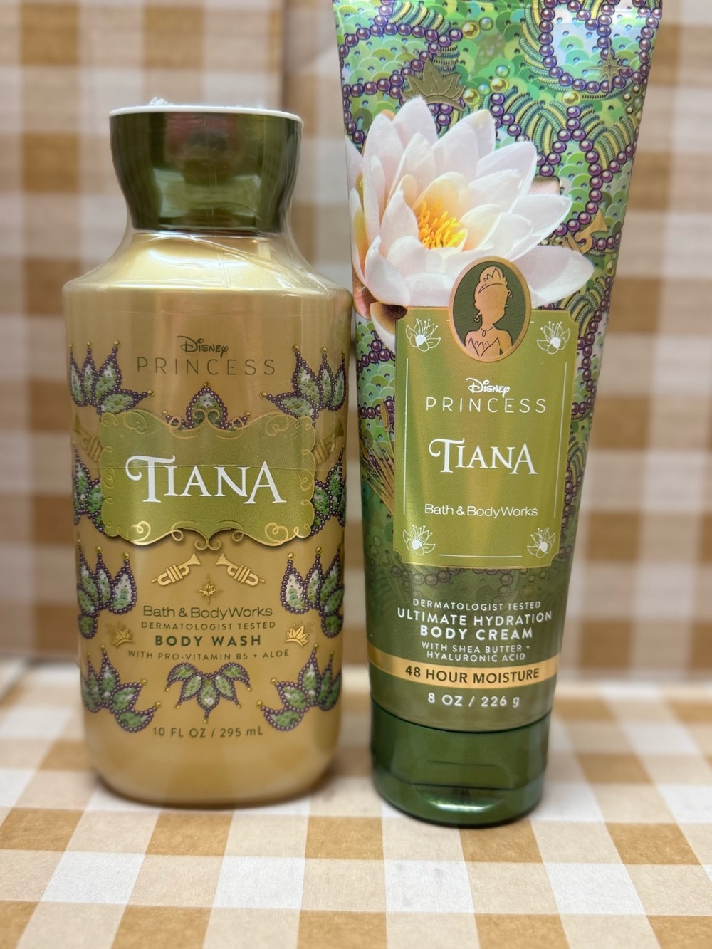 NEW B&BW Tiana Body Cream and Body Wash Set, Disney Princess Collection